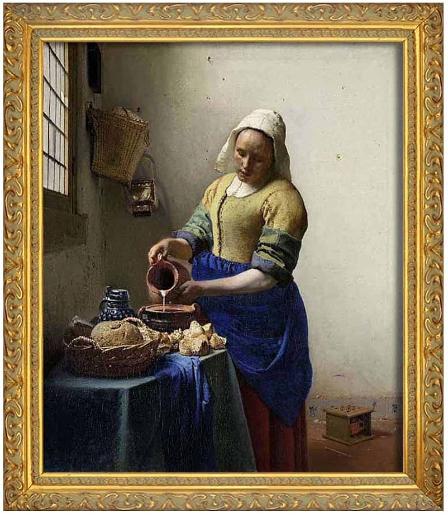 豚に真珠原画オリジナル油絵絵画フェルメール