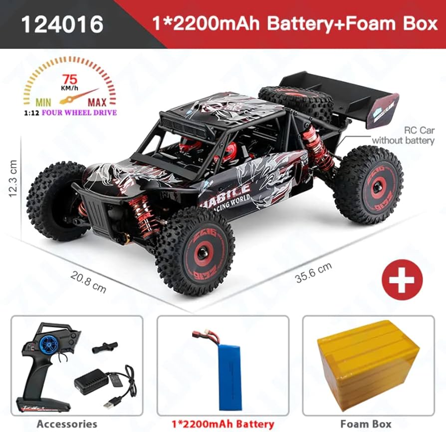 Amazon | WLtoys 124017 124019 V2 RC Car Brushless 4WD Electric