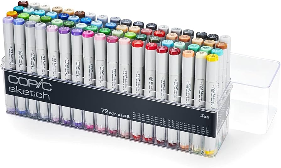 Amazon.co.jp: Too コピック スケッチ 72色 Bセット : 文房具