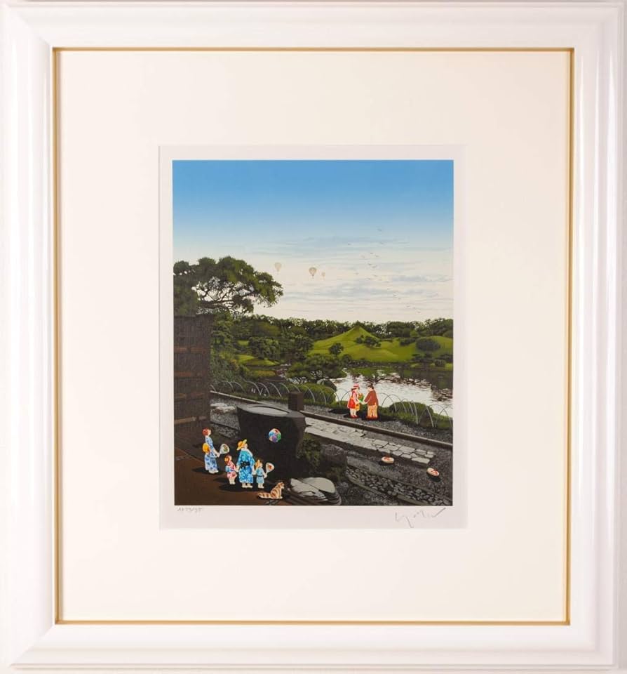 ☆大谷一良 木版画「雲と草原」鉛筆サイン入り・限定50部 ☆大谷一良