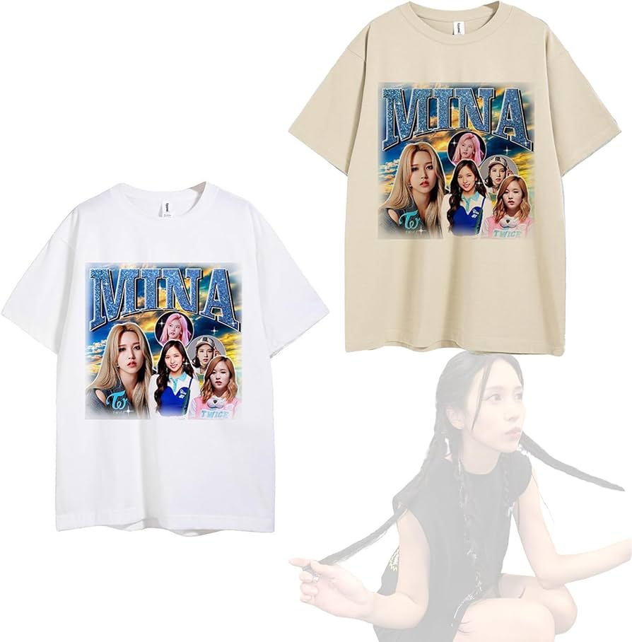 Amazon.co.jp: TWICE mina ミナ Tシャツ トゥワイス グッズ kpop 白い
