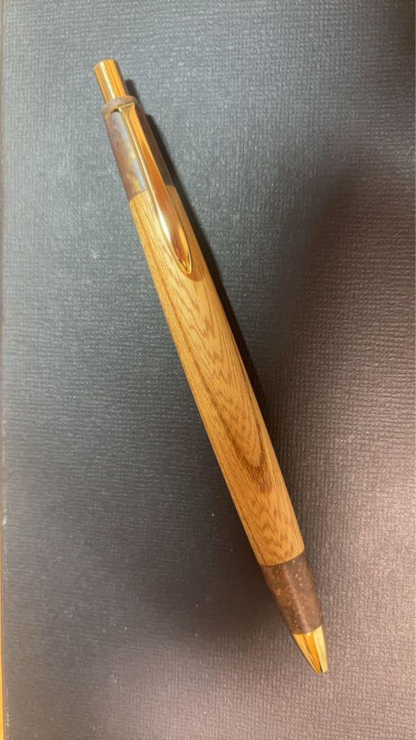 ボナンペン欅 シャープペンシル 斑紋純銀色仕様 真鍮金具 野原工芸似