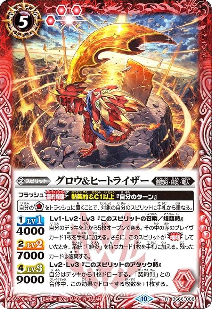 バトスピ プチグロウ 熱契約 GS デッキ 調整パーツ スリーブ付き