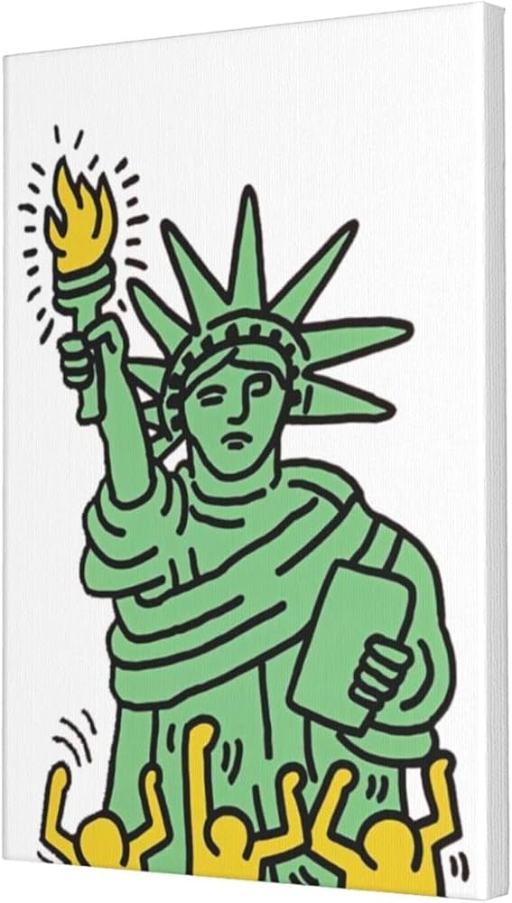 Amazon.co.jp: キース ヘリング 自由の女神 ポスターアートパネル 壁の