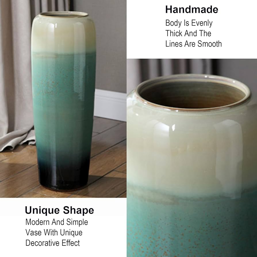 美術品 陶器 花瓶 多色装飾 約60cm 美術品 陶器 花瓶 多色装飾 約60cm