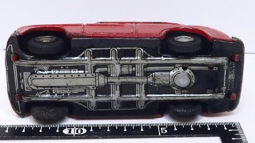 萬代屋【ダットサン セダン1000赤】ブリキtin toy car自動車【箱無