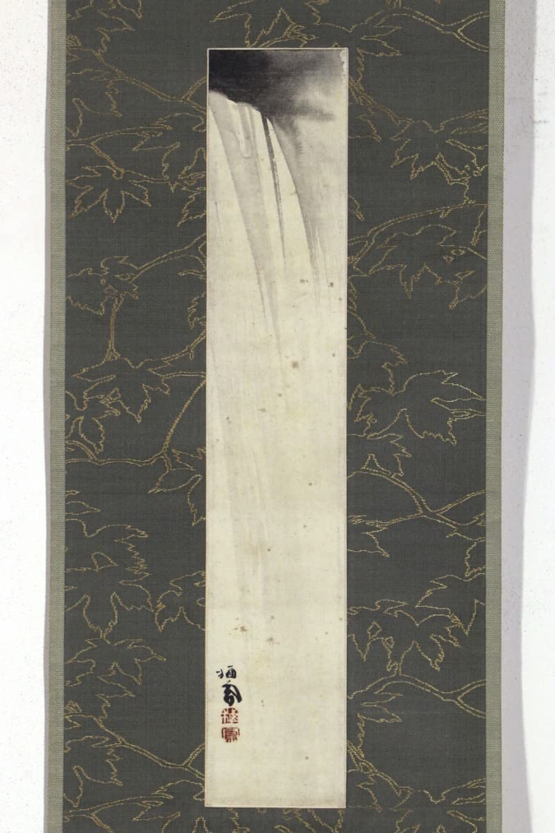 真作/竹霞庵主/畦鳳/墨戦争画賛/人物図/戯画/布袋屋掛軸HI-447