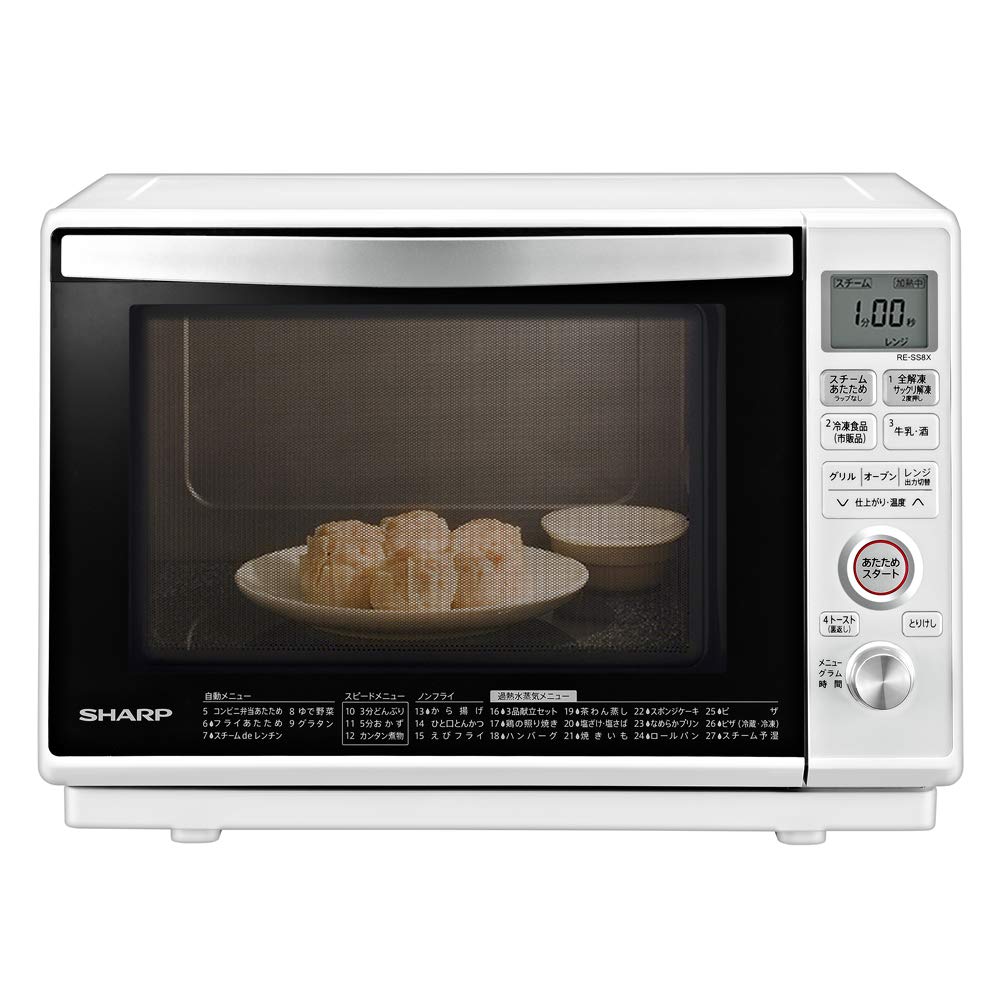 シャープ 過熱水蒸気 オーブンレンジ RE-SS10-XW 2021年製 Amazon.co