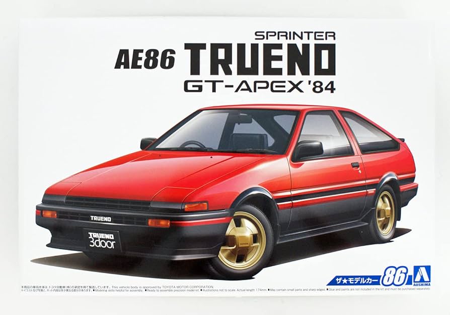 カー模型ミニカー Sprinter Trueno AE86 後期型1985年式 カー模型