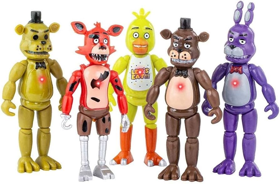 Amazon | INDREND FNAF Toys アクションフィギュア 5個セット / Five