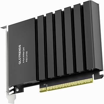 Amazon.com: GLOTRENDS PA54 Quad M.2 NVMe to PCIe 5.0 X16 Adapter