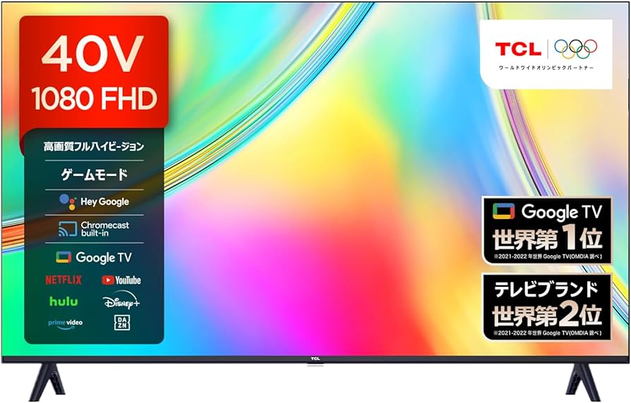 Amazon | TCL テレビ 40V型 ネット動画対応 Google TV フル