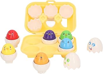 Amazon.co.jp: ツイスト卵型マッチングおもちゃ、分類認識卵の殻 再