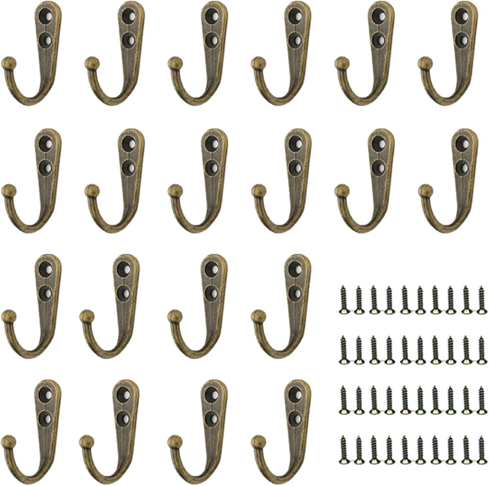 Amazon.co.jp: happykau 壁掛けフック 20個セット 金具 壁付け フック