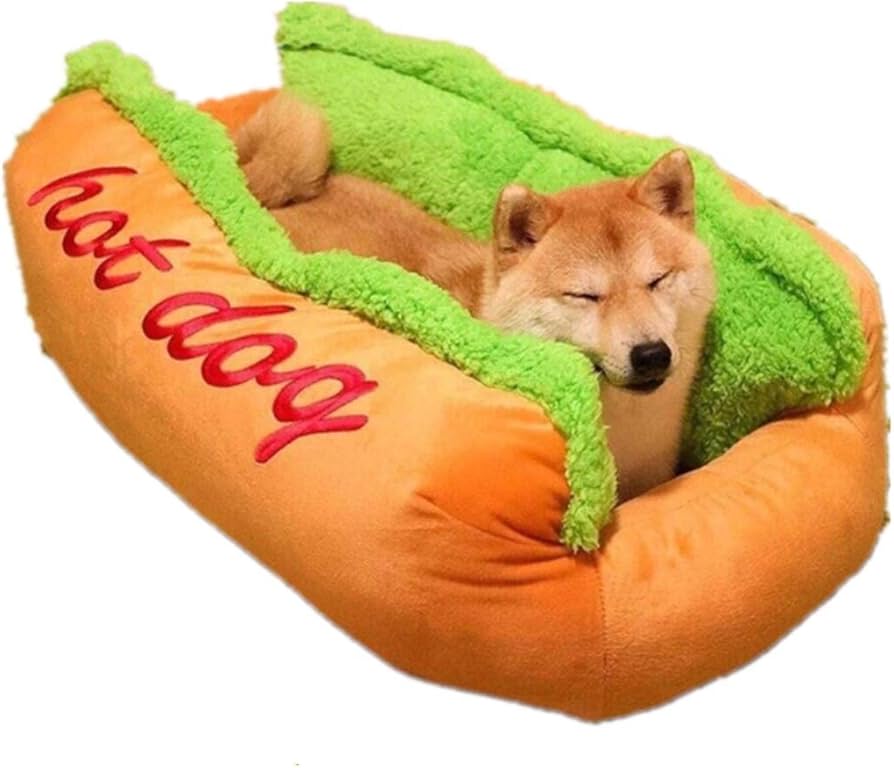 Amazon.co.jp: ペットベッド ホットドッグ マット クッション 犬用 猫