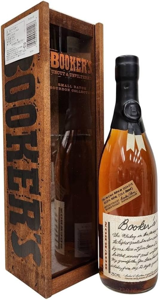 Amazon.co.jp: ブッカーズ 2024 62度 750ml 木箱入り バーボン