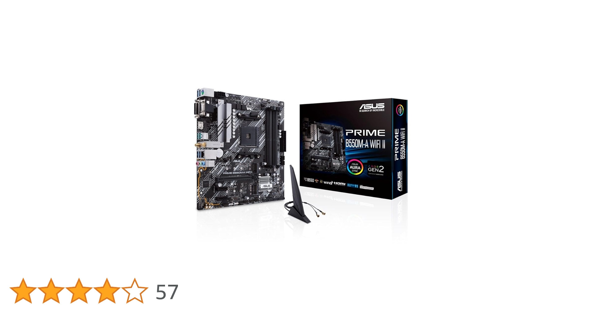 ASUS PRIME B550M-A WIFI II AMD Ryzen 5000シリーズ AM4 対応 B550