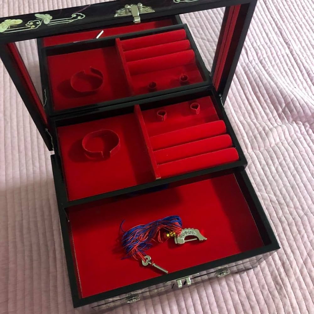 韓国 中国 唐木 螺鈿 青貝 螺鈿象嵌 ジュエリーボックス 小物箪笥 螺鈿