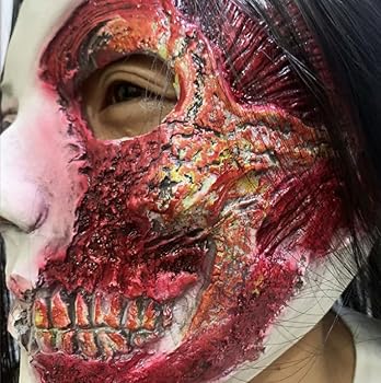 Amazon.co.jp: [ITODA] ハロウィン 黒髪 ラテックスマスク ハロウィン