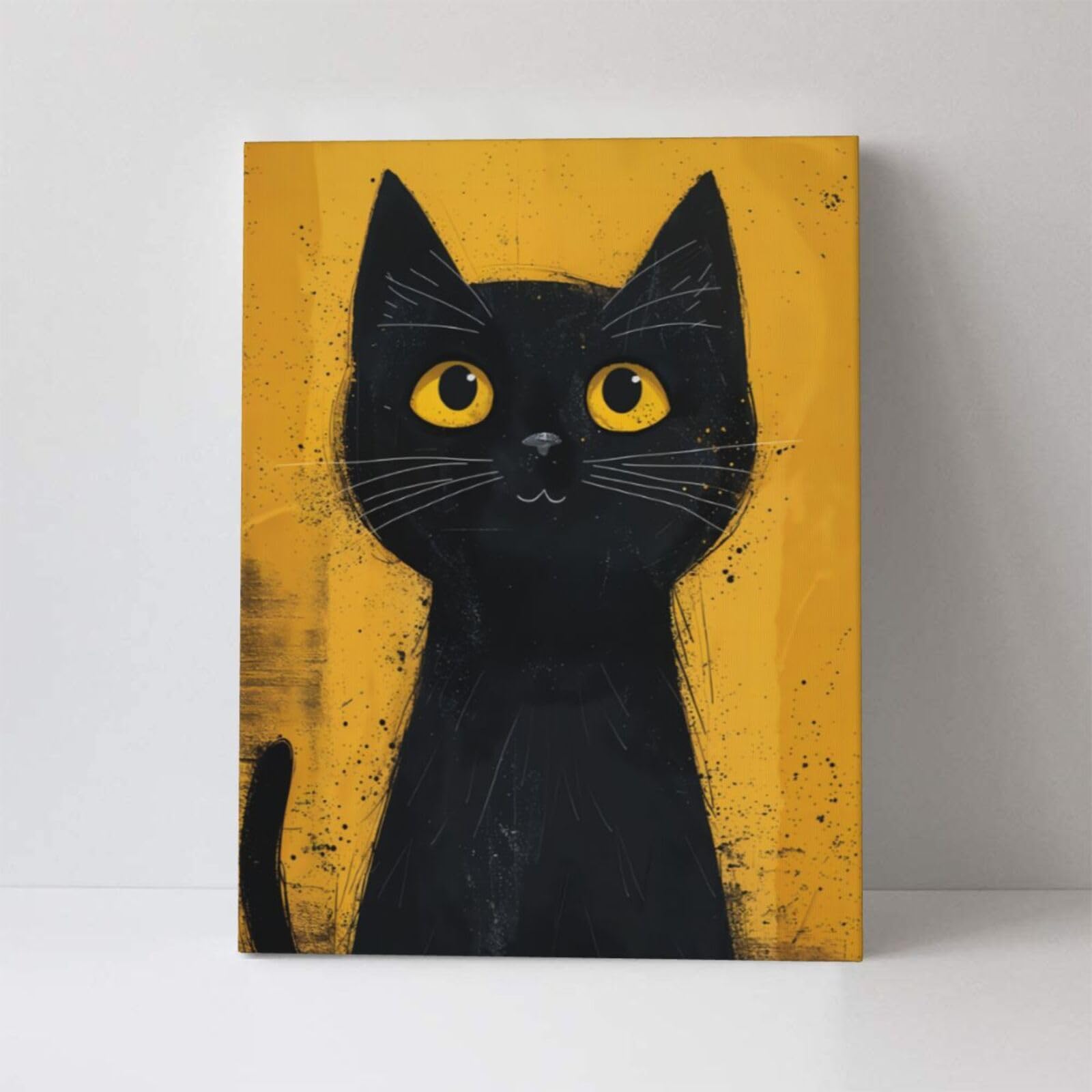 Amazon.co.jp: アートパネル 黒猫 ネコ柄 猫柄 アートフレーム