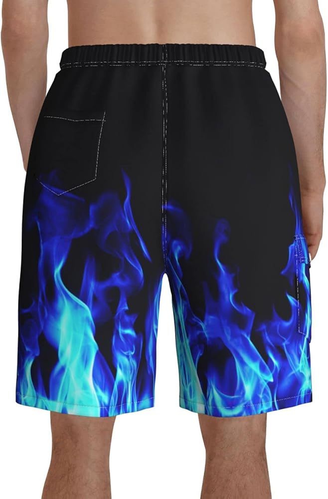 XENO サーフパンツ FLAME BLACK BLUE Lサイズ Amazon.co.jp: メンズ