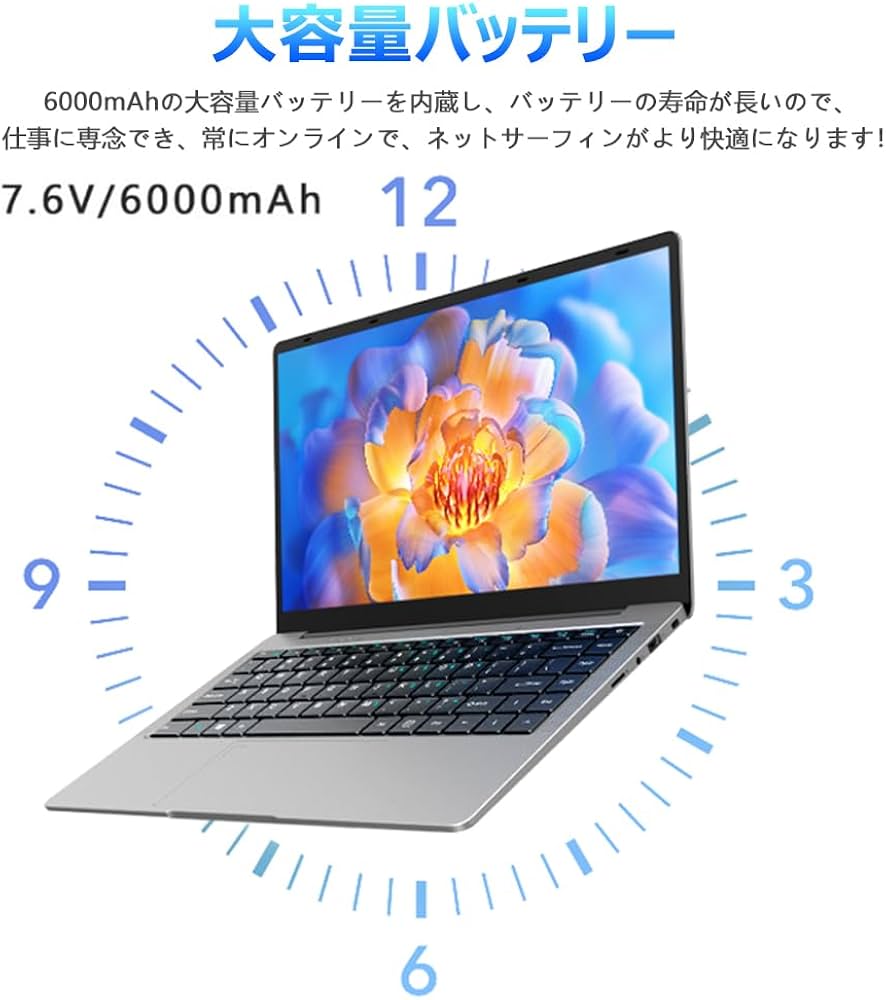 ノートパソコンWindows11オフィス付き爆速SSD256GB設定済み
