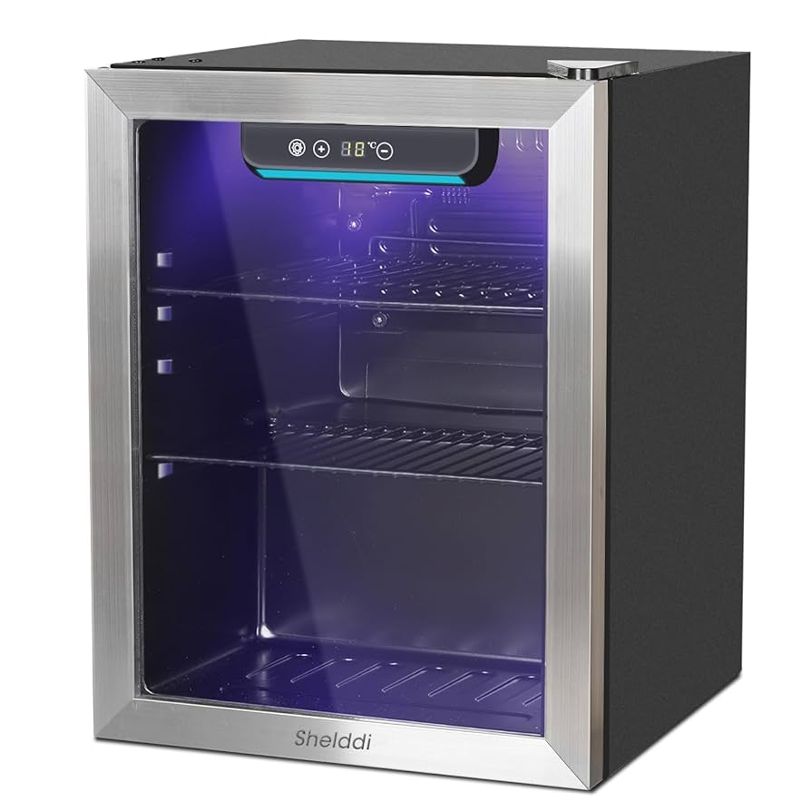 小型冷蔵庫 23L 静音 おしゃれ 省エネ 家庭用 前開き 透明ガラスドア