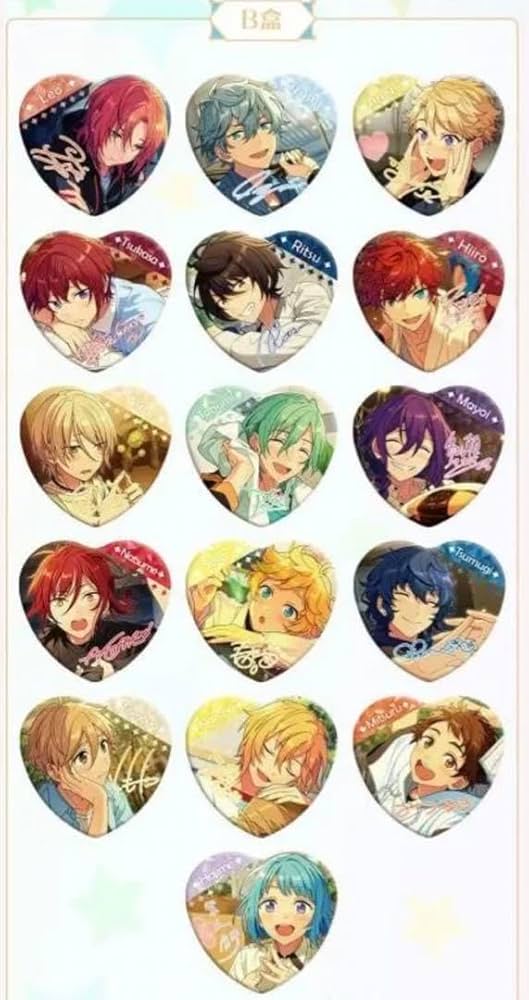 あんスタ 中国 ハート缶バッジ 心光印彩 三毛縞斑 88点 Amazon | あん