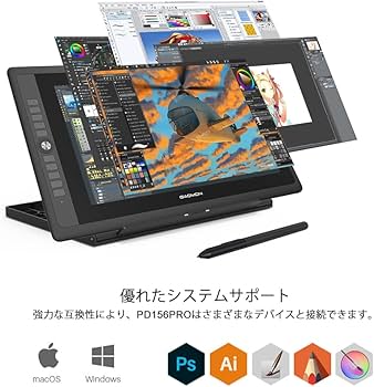 Amazon.co.jp: GAOMON 液タブ 15.6インチ スクロールや拡大縮小などに