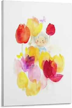 Amazon.co.jp: いわさきちひろ 水彩画 子供 花 ポスター (10