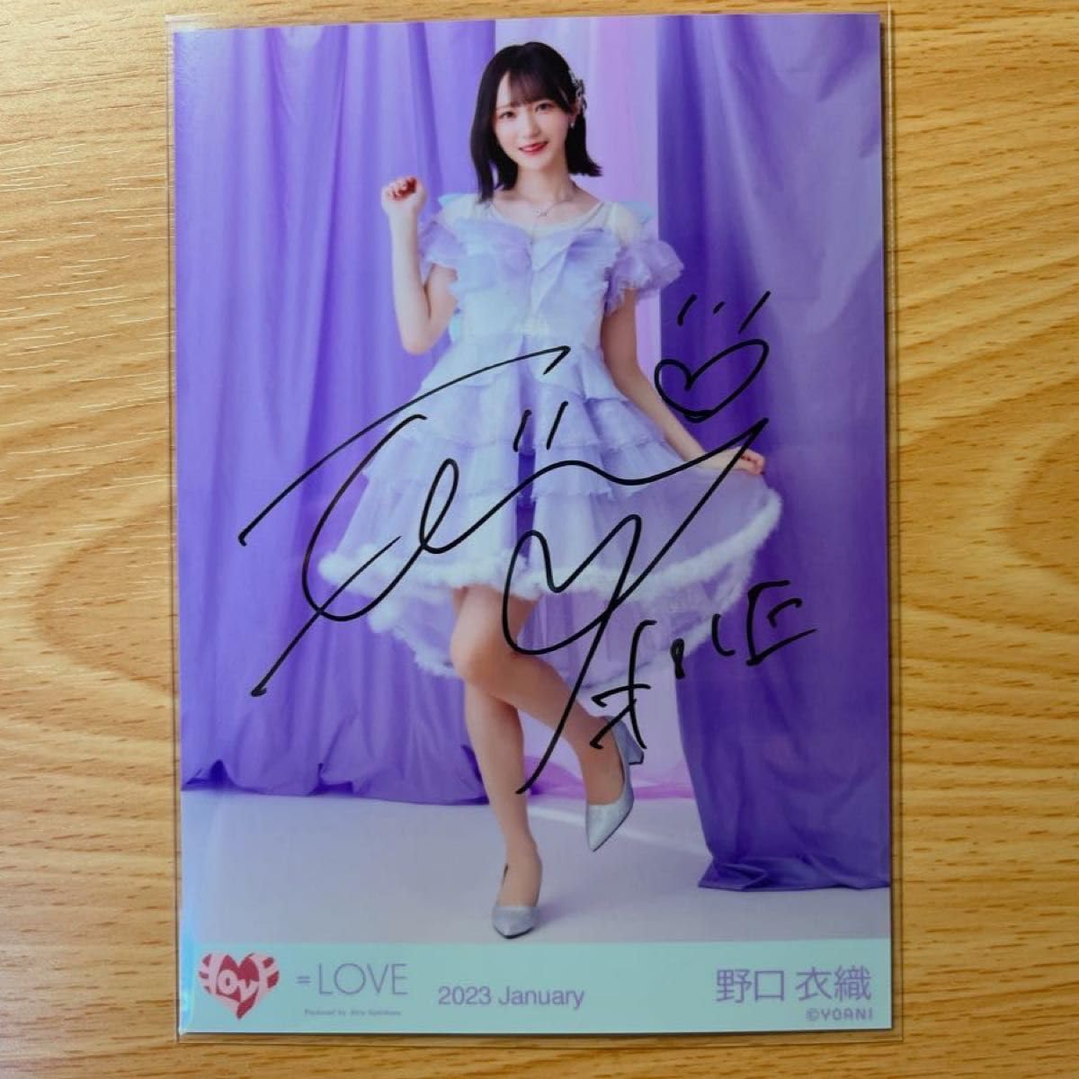 野口衣織 とくべチュ、して 歌唱衣装② 生写真 直筆 イコラブ イコラブ
