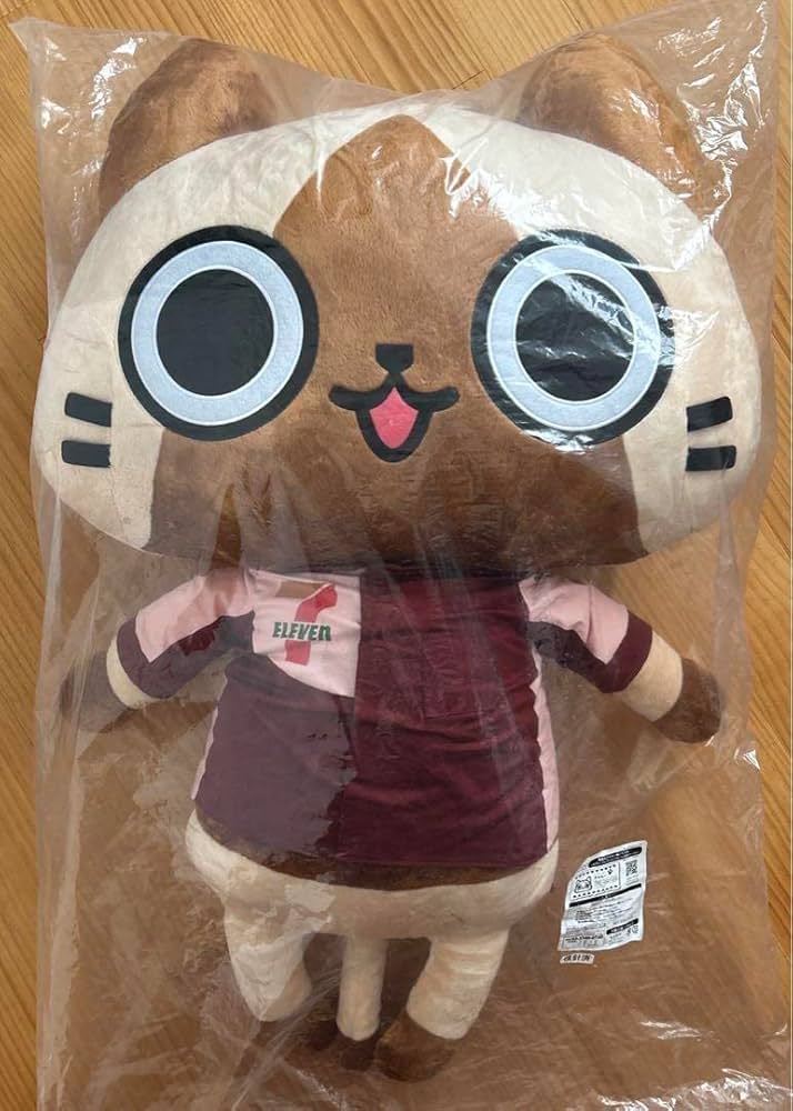 等身大アイルーぬいぐるみ♡セブンイレブンユニフォーム着用バージョン