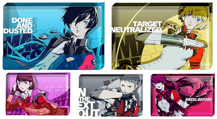 ペルソナ3 リロード アクリルブロック ワンダーグー 缶バッジ 主人公