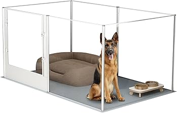 Amazon | BingoPaw 大型犬用サークル アクリル 透明パネル 高さ80cm