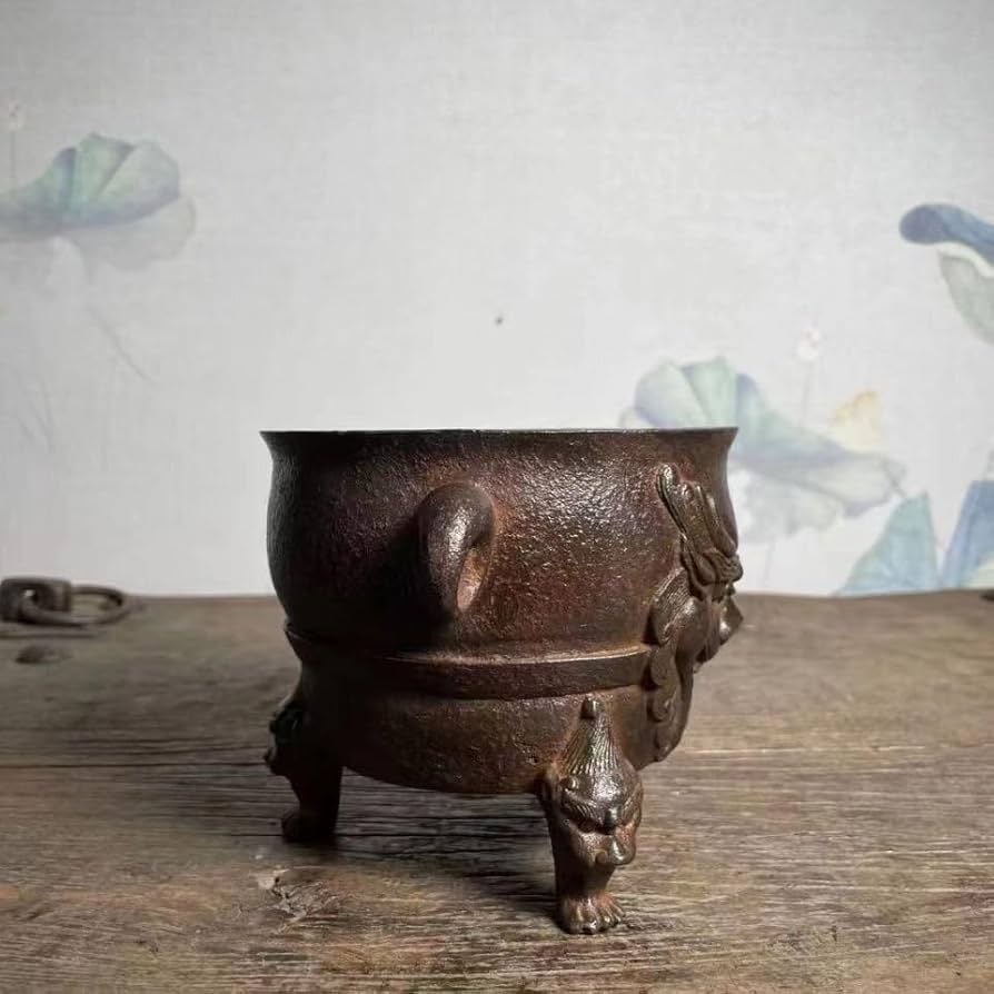 中国古代金銅製狩猟戰図文花器 】惣型鋳造戦国時代（東周朝）～後代