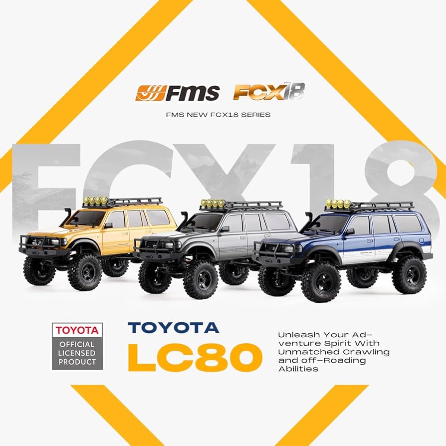 Amazon.com: BEEZRC FMS RC Crawler 1/18 FCX18 Land Cruiser LC80 RTR