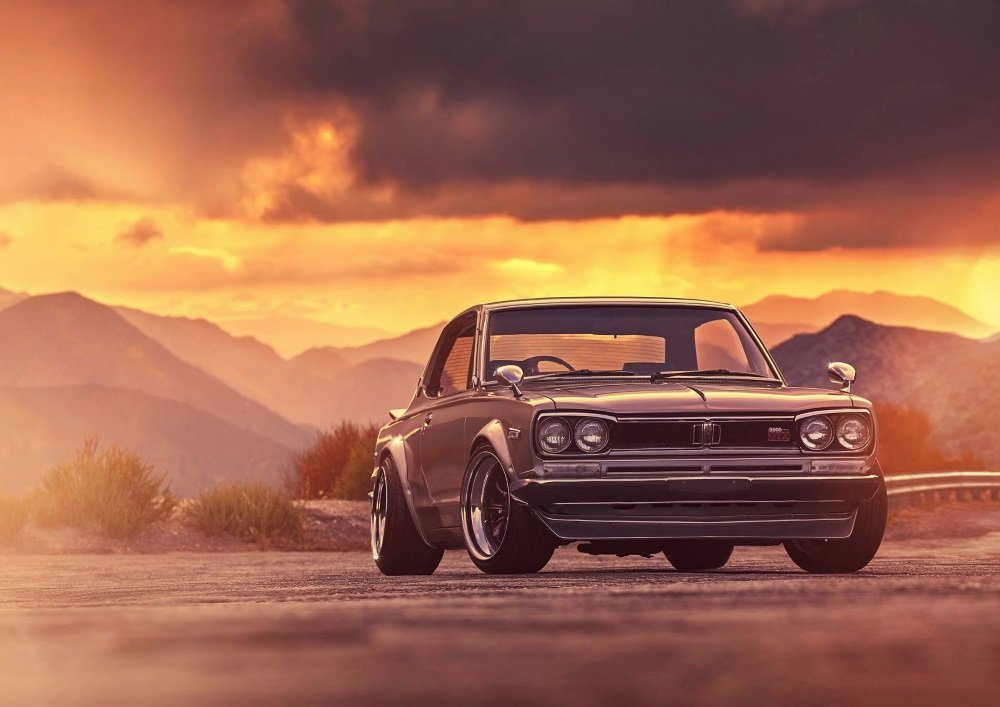 Amazon.co.jp: 絵画風 壁紙ポスター （はがせるシール式） 日産