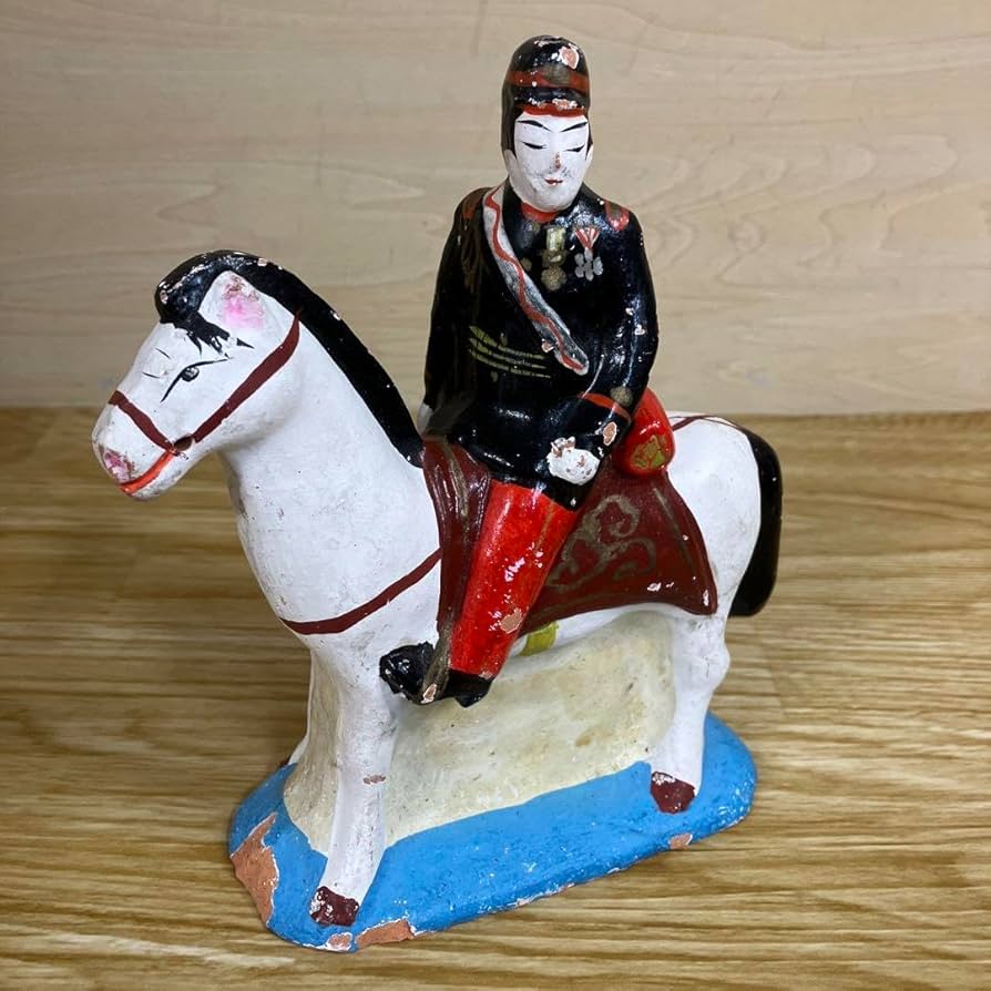 馬乗り小姓 土人形 置物 民芸品 【公式通販】