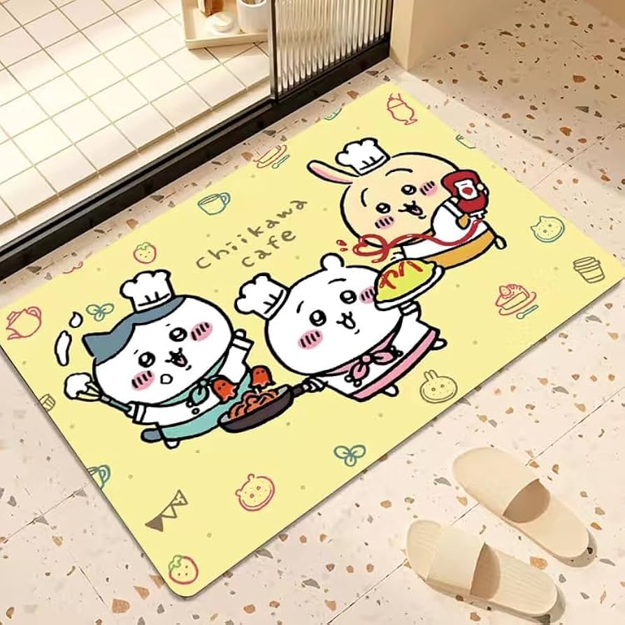 Amazon.co.jp: ちいかわ バスマット 足拭きマット 大判 速乾 超吸水