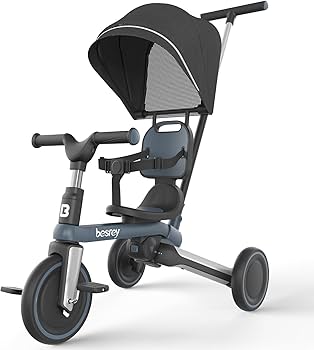 Amazon.co.jp: besrey 子供用三輪車 5in1 折りたたみ 手押し棒 1歳 2歳