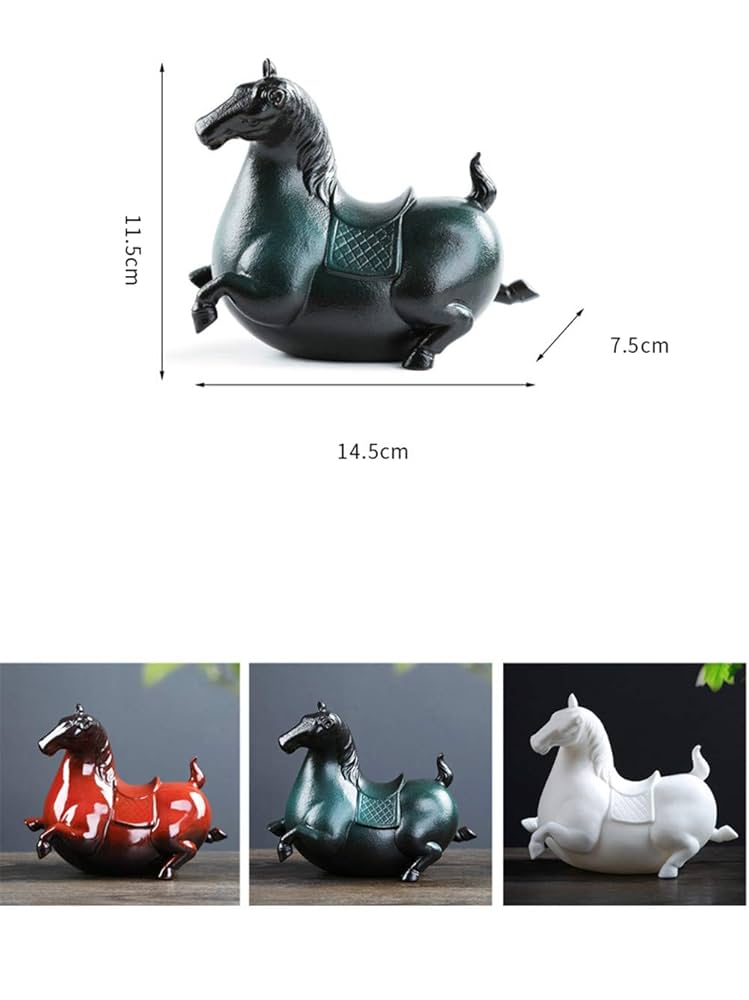 陶器製馬の置物 セット（茶色、白、黄色） 楽天市場】馬（工芸品・民芸