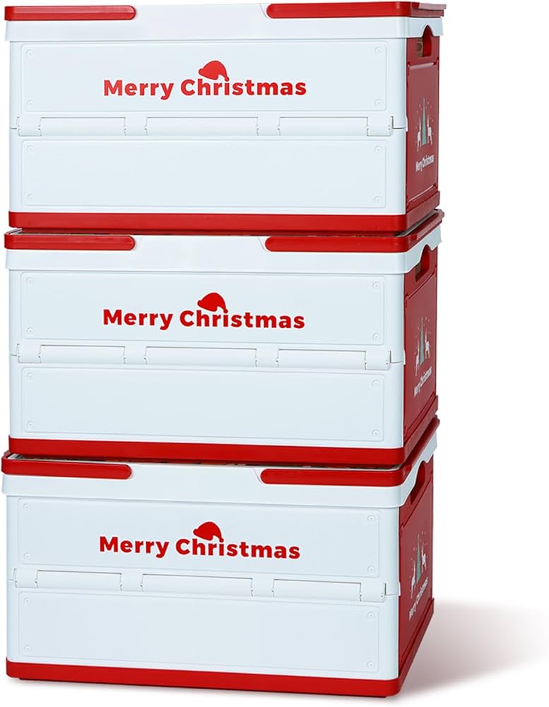 Amazon｜UHAPEER 収納ボックス 3個セット 折り畳み式 90L 持ち手 収納