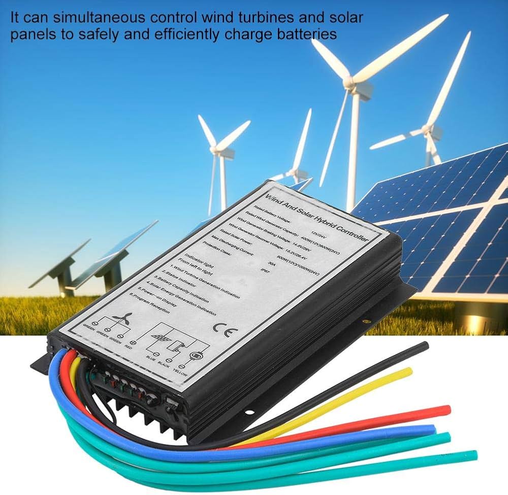風力コントローラー12/24v/800w 電圧モニター付き