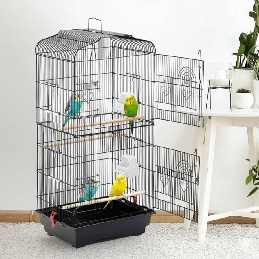 Amazon | iimono117 鳥かご インコ 大型 (高さ93×幅45×奥行35cm
