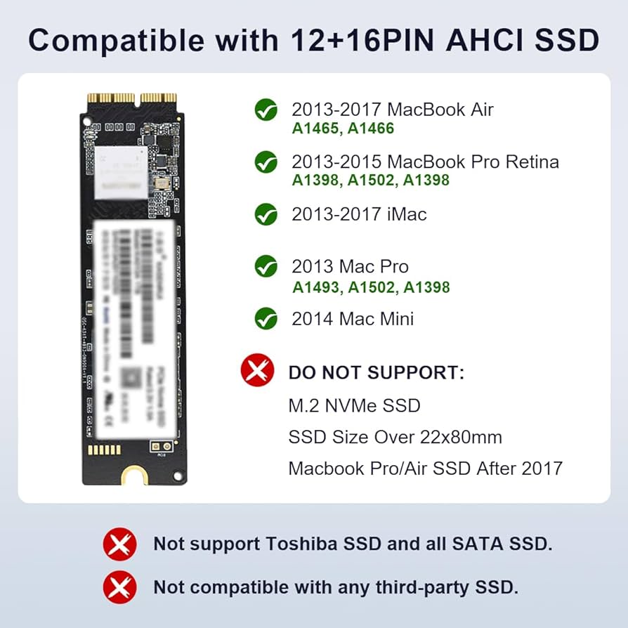 Amazon.com: MAIWO USB C 3.2 SSD Enclosure for Apple SSD 12+16 PIN