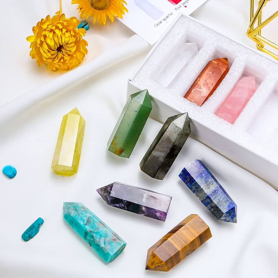 Amazon.com: Apengshi 10pcs Healing Crystal Tower Set 1.57