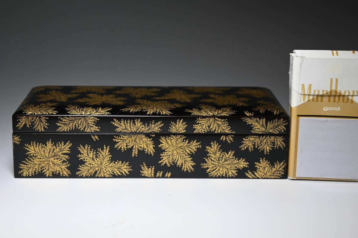 輪島塗 野々花沈金 宝石箱 共箱 三谷吾一 R1324 輪島塗 野々花沈金