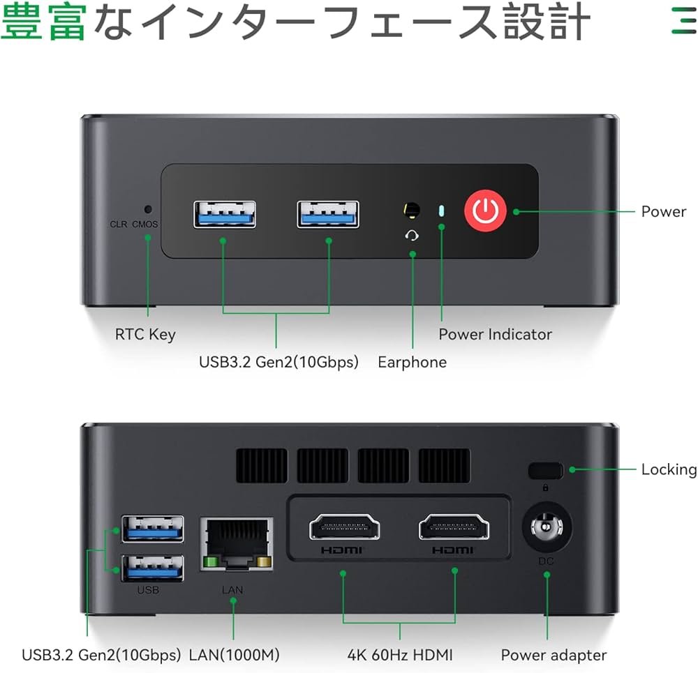 中華ミニPC TRIGKEY G4(N95 SSD_256G RAM_8G) TRIGKEY GREEN G4 Mini