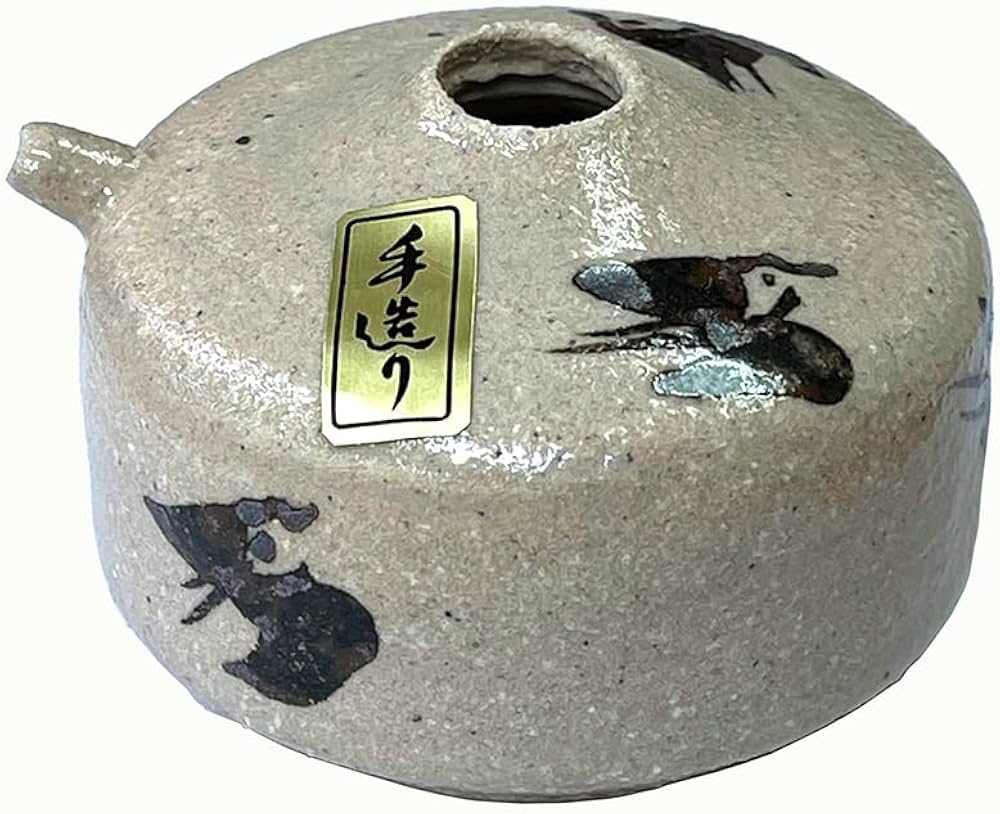 Amazon | 弘梅堂 書道 水滴 「萩釉 美濃焼」 伝統的工芸品 | 硯