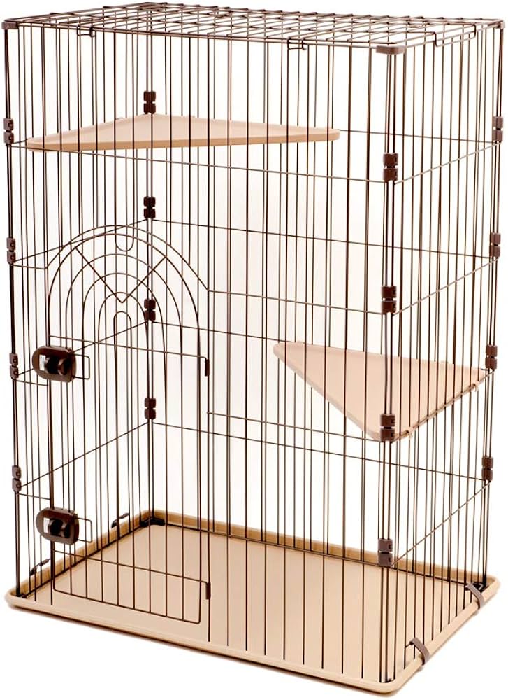 Amazon.co.jp: コーナン オリジナル キャットケージ 2段 チョコ